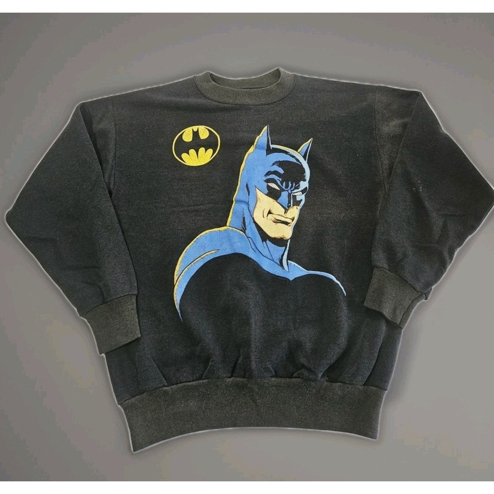 Vintage 80s Batman Crewneck Sweatshirt D1 Tag DC Comics Adult Small/Medium